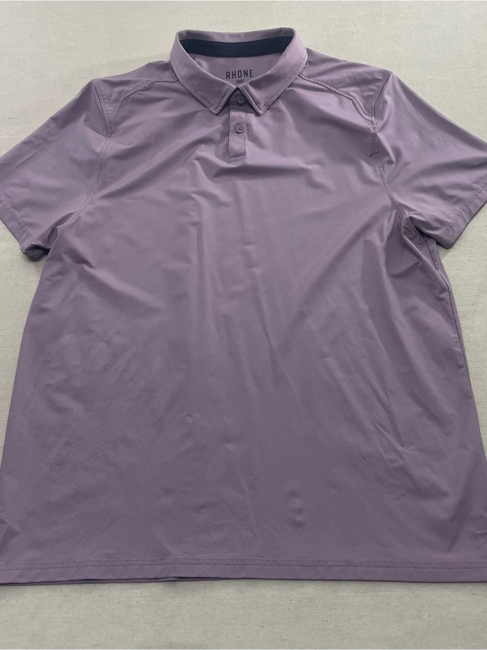 Rhone Perform Polo Men's XL Shirt Golf Short Sleeve Fine Italian Fabric Purple